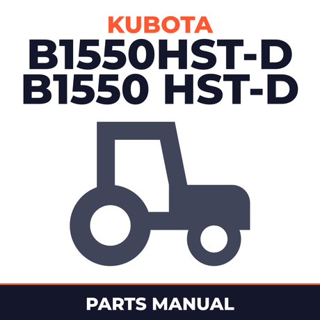 Kubota B1550hst-d B1550 hst-d Tractor Parts Manual