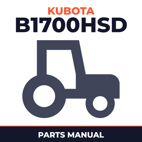 Kubota B1700hsd Tractors Parts Manual