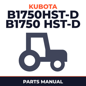 Kubota B1750HST-D B1750 HST-D Tractor Parts Manual