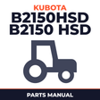 Kubota B2150hsd B2150 hsd Tractor Parts Manual