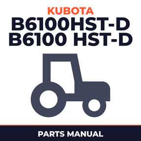 Kubota B6100hst-d B6100 hst-d Tractor Parts Manual