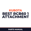 Kubota Best RCB60 1 Attachment Parts Manual