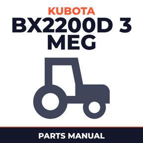 Kubota Bx2200d (3 Meg) Tractor Parts Manual