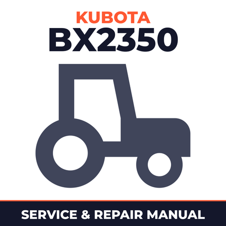 Kubota Bx2350 Tractor Service & Repair Manual