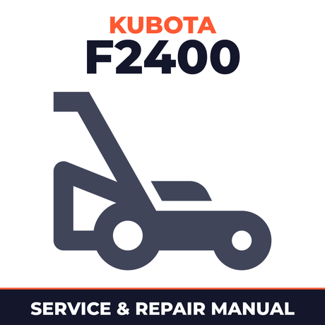 Kubota F2400 Tractor & Mower Service & Repair Manual