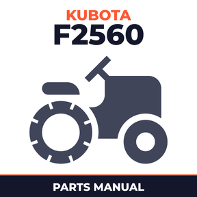 Kubota F2560 Lawnmower Riding Mower Parts Manual
