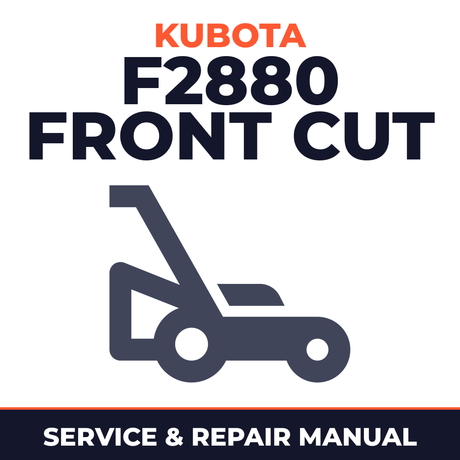 Kubota F2880 Front Cut Mower Service & Repair Manual