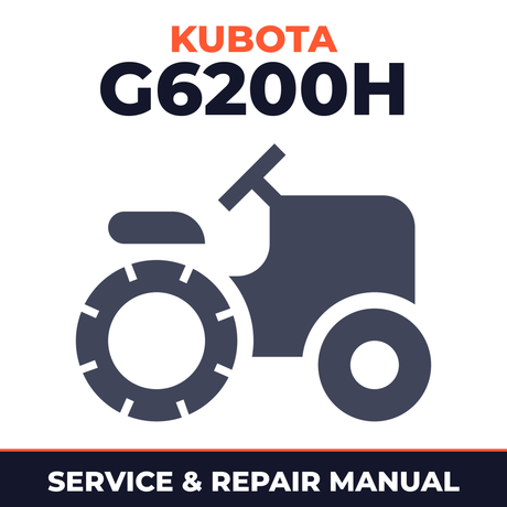 Kubota G6200H Riding Mower Service & Repair Manual Set