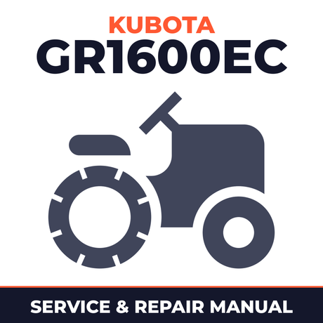 Kubota GR1600EC Lawn Tractor Service & Repair Manual