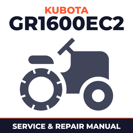 Kubota GR1600EC2 Lawn Tractor Service & Repair Manual
