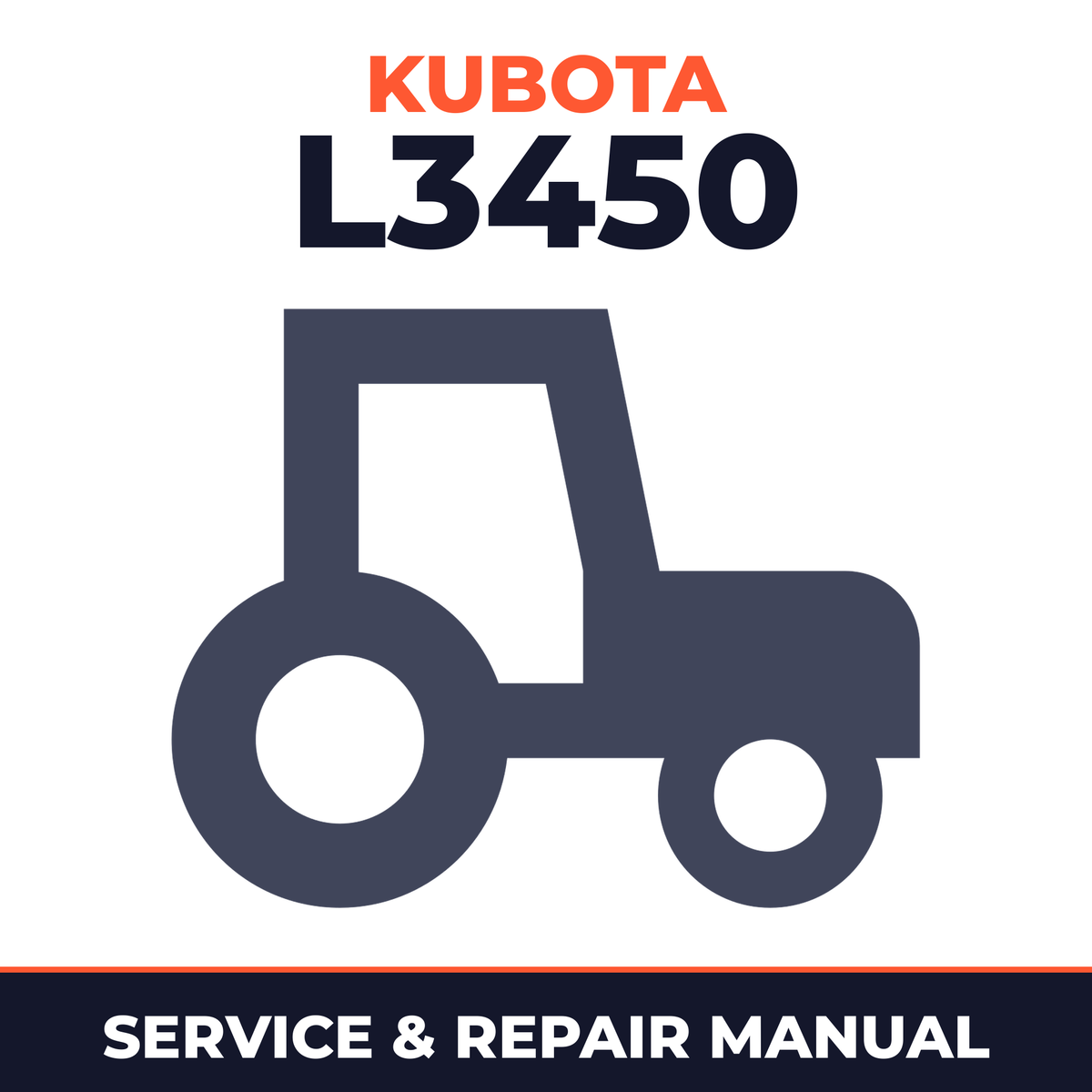 Kubota L3450 Tractor Service & Repair Manual