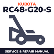 Kubota RC48-G20-S Mower Deck Service & Repair Manual