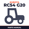 Kubota RC54 G20 Tractor Parts Manual