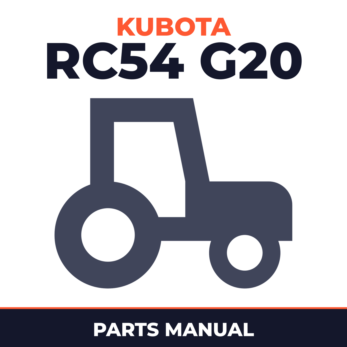 Kubota RC54 G20 Tractor Parts Manual