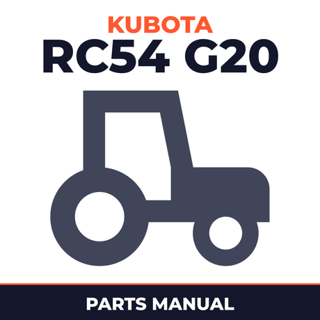 Kubota RC54 G20 Tractor Parts Manual