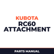 Kubota RC60 Attachment Parts Manual