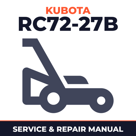 Kubota RC72-27B Mower Deck Service & Repair Manual