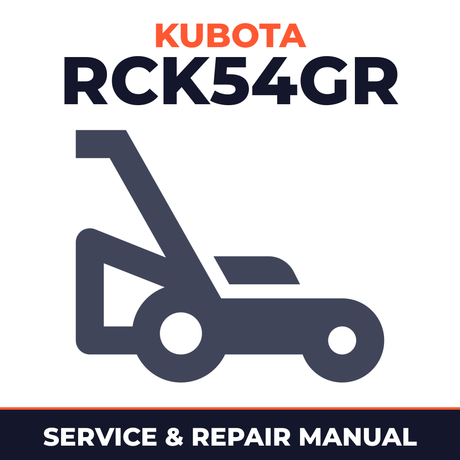 Kubota RCK54GR Mower Deck Service & Repair Manual