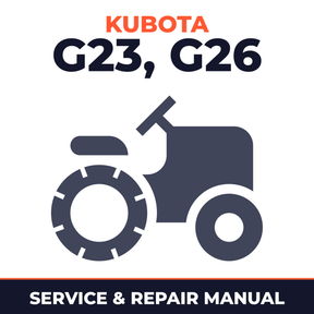Kubota Ride-on Mower G23 G26 Service & Repair Manual