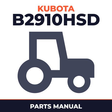 Kubota Tractor B2910HSD Parts Manual