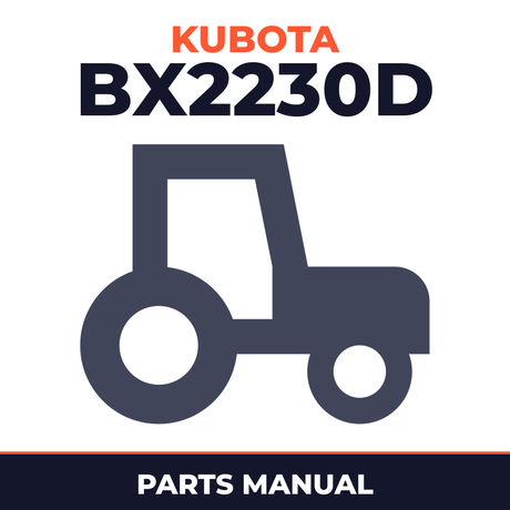 Kubota Tractor BX2230D Parts Manual
