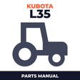 KUBOTA Tractor Model L35 Parts Manual Catalog