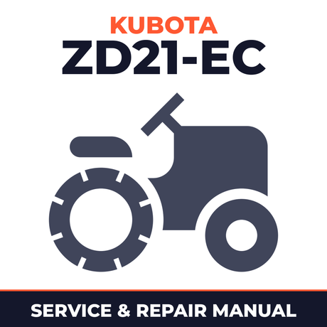 Kubota ZD21-EC Zero-Turn Mower Service & Repair Manual