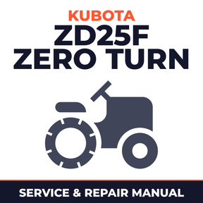 Kubota ZD25F Zero Turn Mower Service & Repair Manual