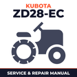 Kubota ZD28-EC Zero-Turn Mower Service & Repair Manual