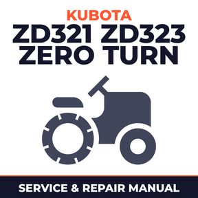 Kubota Zd321 Zd323 Zero Turn Mower Service & Repair Manual