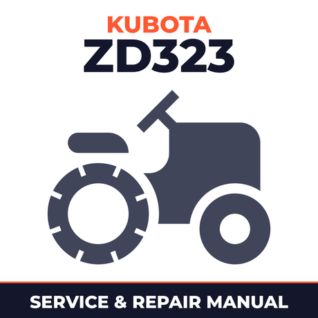 Kubota ZD323 Zero-Turn Mower Service & Repair Manual