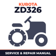 Kubota ZD326 Zero-Turn Mower Service & Repair Manual