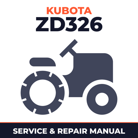 Kubota ZD326 Zero-Turn Mower Service & Repair Manual
