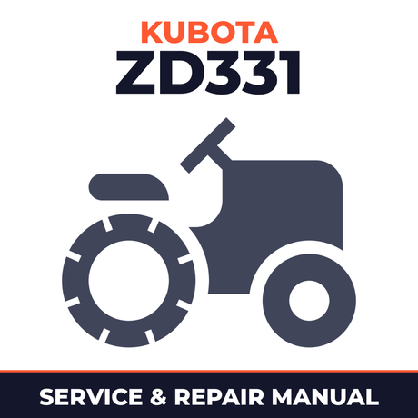 Kubota ZD331 Zero-Turn Mower Service & Repair Manual