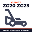 Kubota Zg20 Zg23 Lawn Mower Service & Repair Manual