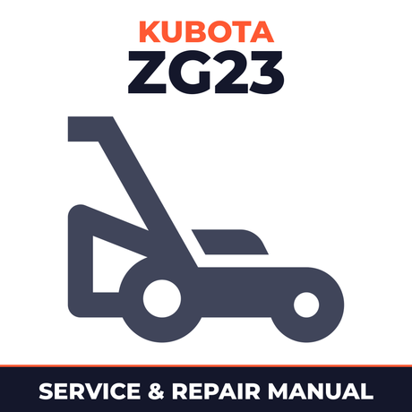 Kubota Zg23 Lawn Mower Service & Repair Manual