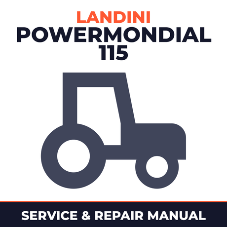 Landini Powermondial 115 Tractor Service & Repair Manual