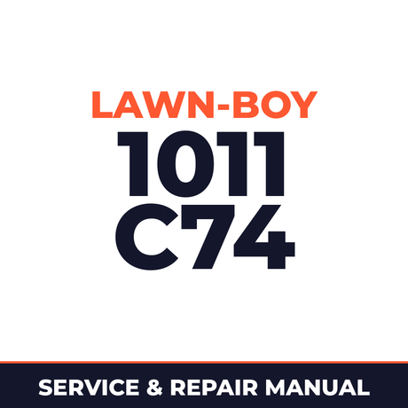 Lawn Boy 1011 1963 300000001-399999999 Lawn-Boy C74 Machine Service & Repair Manual