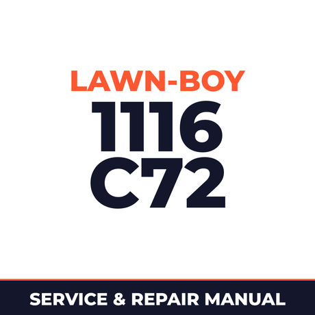 Lawn Boy 1116 1961 100000001-199999999 Lawn-Boy C72 Machine Service & Repair Manual