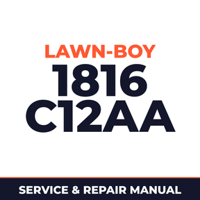 Lawn Boy 1816 1961 100000001-199999999 Lawn-Boy C12AA Machine Service & Repair Manual