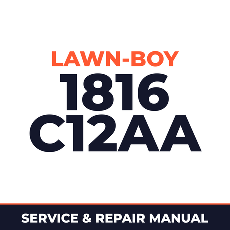 Lawn Boy 1816 1961 100000001-199999999 Lawn-Boy C12AA Machine Service & Repair Manual