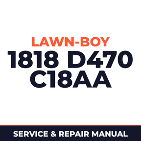Lawn Boy 1818 1963 300000001-399999999 Lawn-Boy D470 C18AA Machine Service & Repair Manual