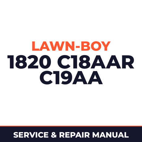 Lawn Boy 1820 1966 600000001-699999999 Lawn-Boy C18AAR C19AA Machine Service & Repair Manual
