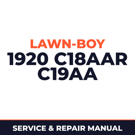 Lawn Boy 1920 1964 400000001-499999999 Lawn-Boy C18AAR C19AA Machine Service & Repair Manual