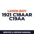 Lawn Boy 1921 1965 500000001-599999999 Lawn-Boy C18AAR C19AA Machine Service & Repair Manual