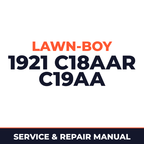 Lawn Boy 1921 1965 500000001-599999999 Lawn-Boy C18AAR C19AA Machine Service & Repair Manual