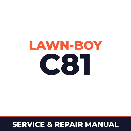 Lawn Boy 2010 1963 300000001-399999999 Lawn-Boy C81 Machine Service & Repair Manual