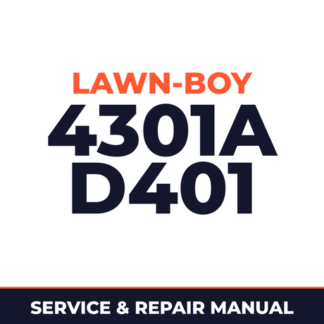 Lawn Boy 4301A 1964 400000001-499999999 Lawn-Boy D401 Machine Service & Repair Manual