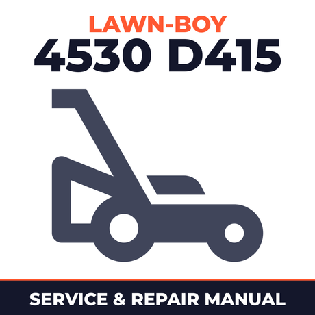Lawn Boy 4530 1979 900000001-999999999 Lawn-Boy D415 Walk-Behind Mower Service & Repair Manual