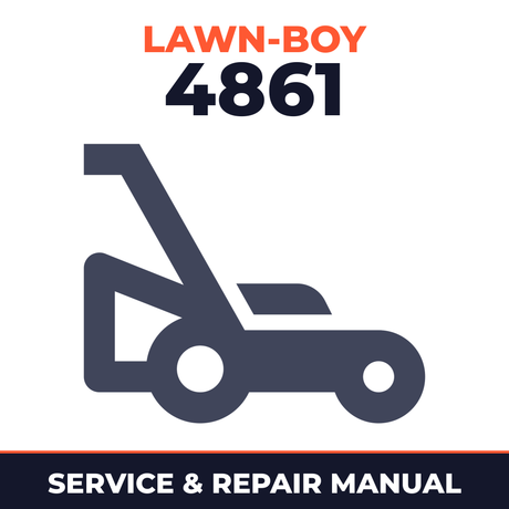 Lawn Boy 4861 1988 G00000001-G99999999 Lawn-Boy F Walk-Behind Mower Service & Repair Manual